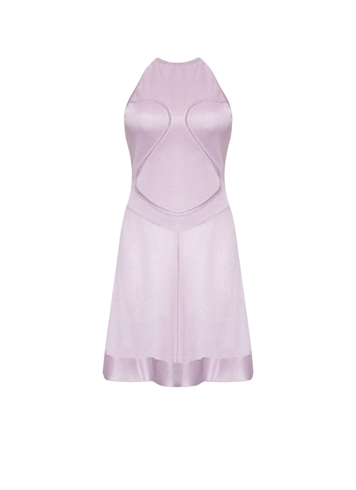 Robe courte à dos ouvert avec bretelles croisés - Lilas