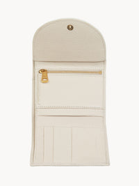 OK PORTE_Portefeuille à trois volets Hana en cuir - Cement Beige
