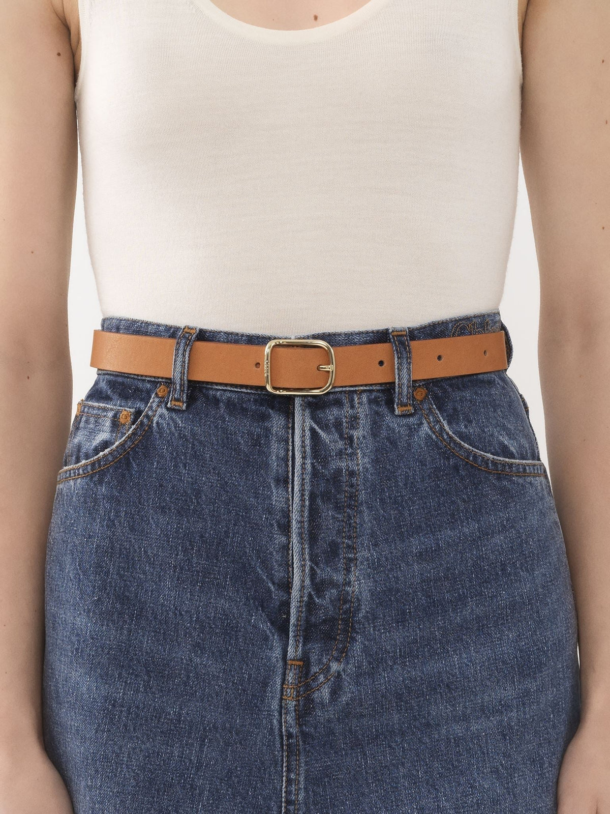 OK PORTE_Ceinture Joe en cuir - Sandy Beige