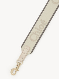 NO PORTE_Bandoulière brodée avec logo en lin - Wild Grey