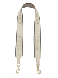 NO PORTE_Bandoulière brodée avec logo en lin - Wild Grey