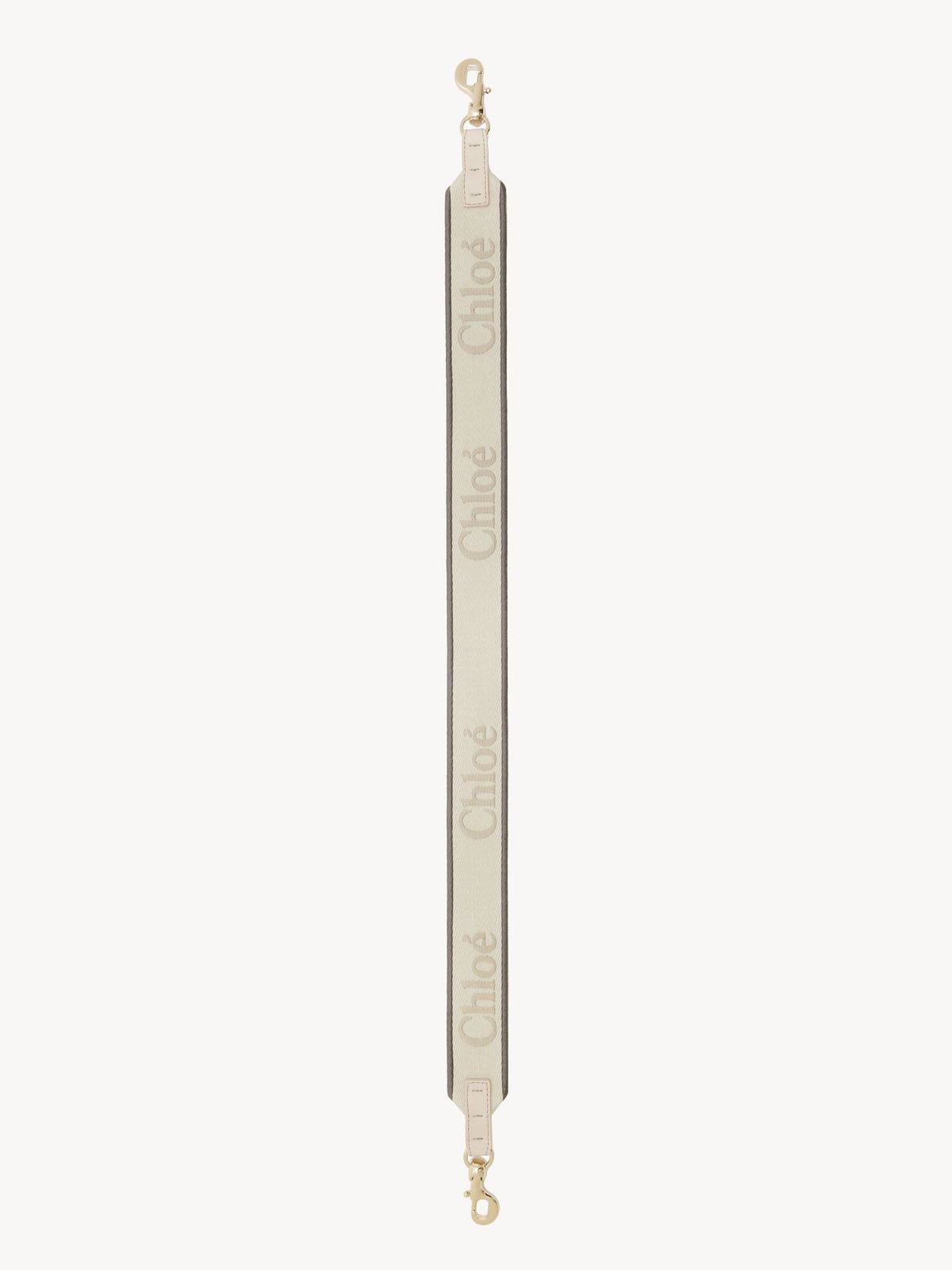 NO PORTE_Bandoulière brodée avec logo en lin - Wild Grey
