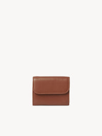 NO PORTE_Mini portefeuille à trois volets Chloé Sense en cuir - Caramel