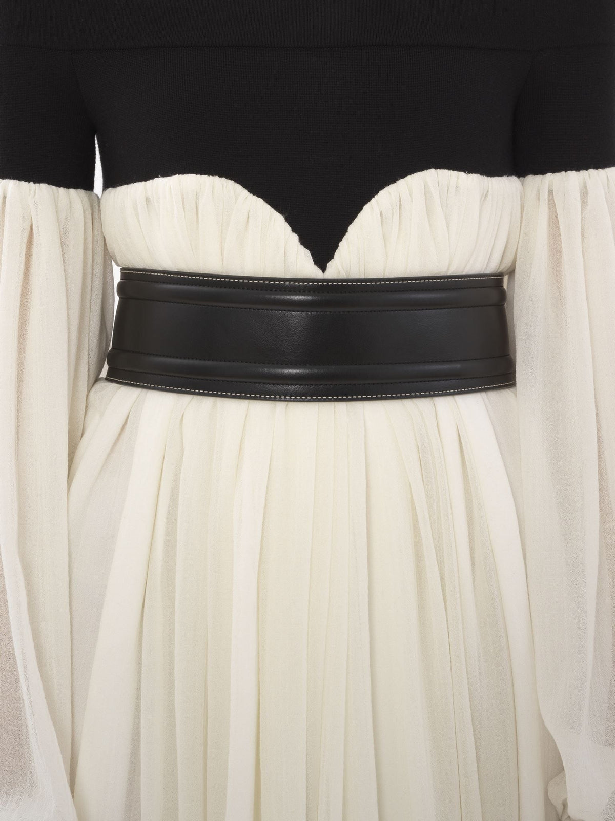 OK PORTE_Ceinture Corset en cuir - Black