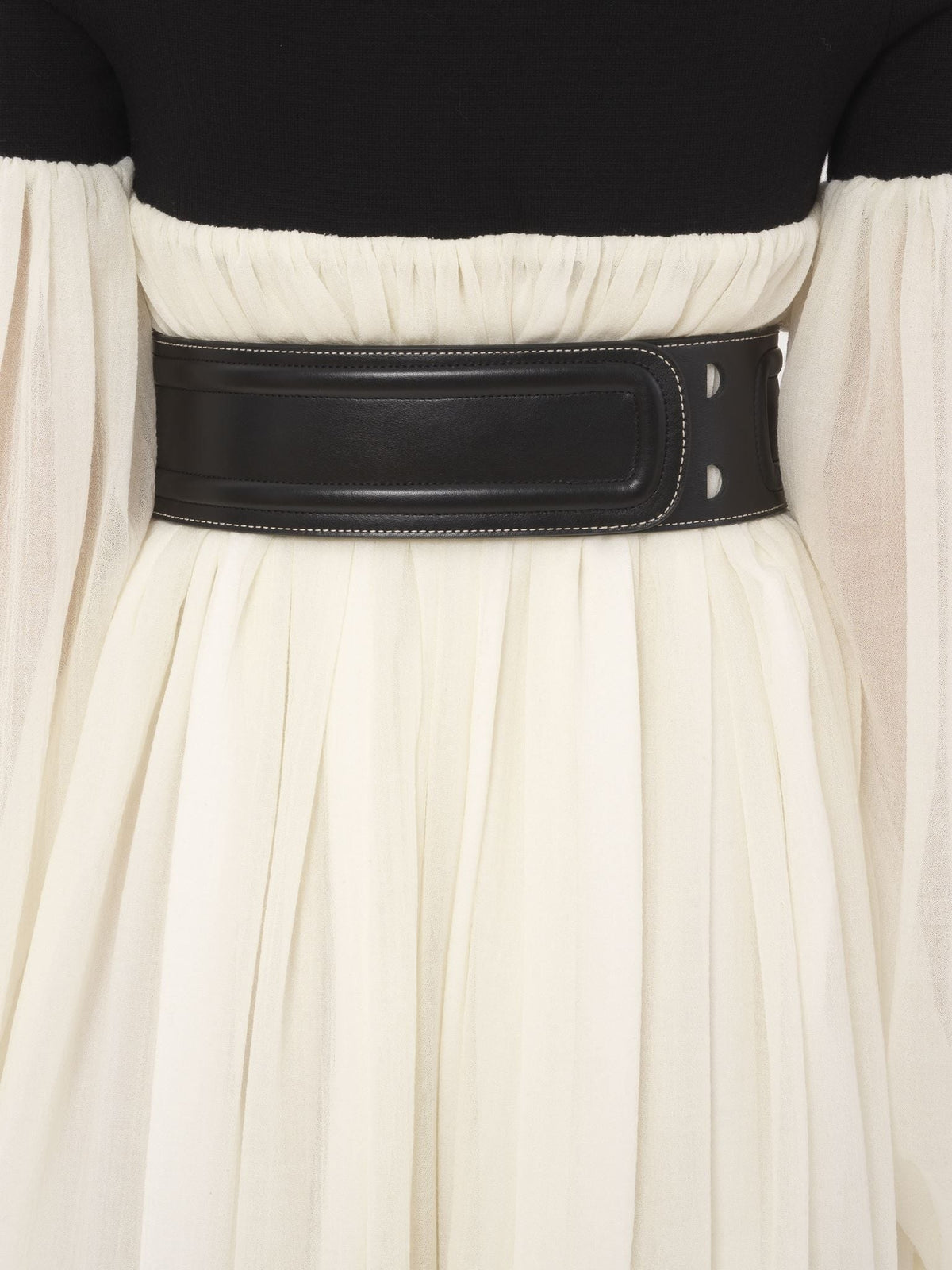 OK PORTE_Ceinture Corset en cuir - Black