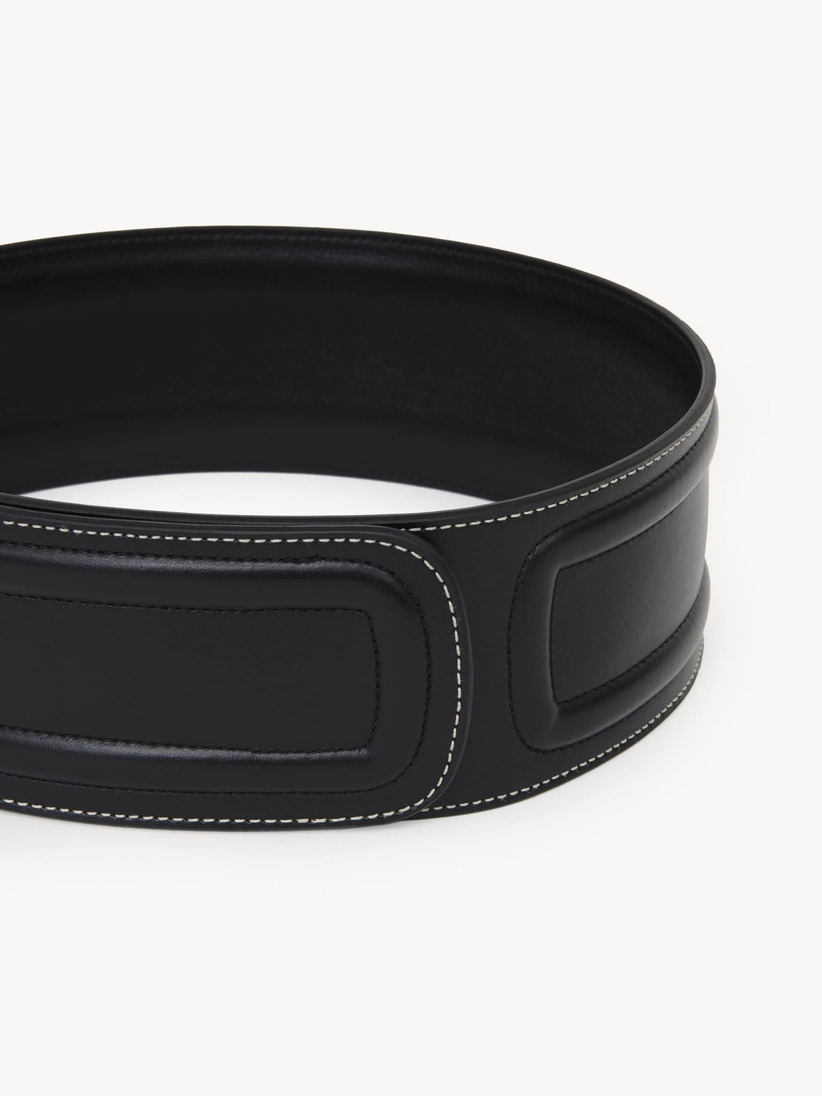 OK PORTE_Ceinture Corset en cuir - Black