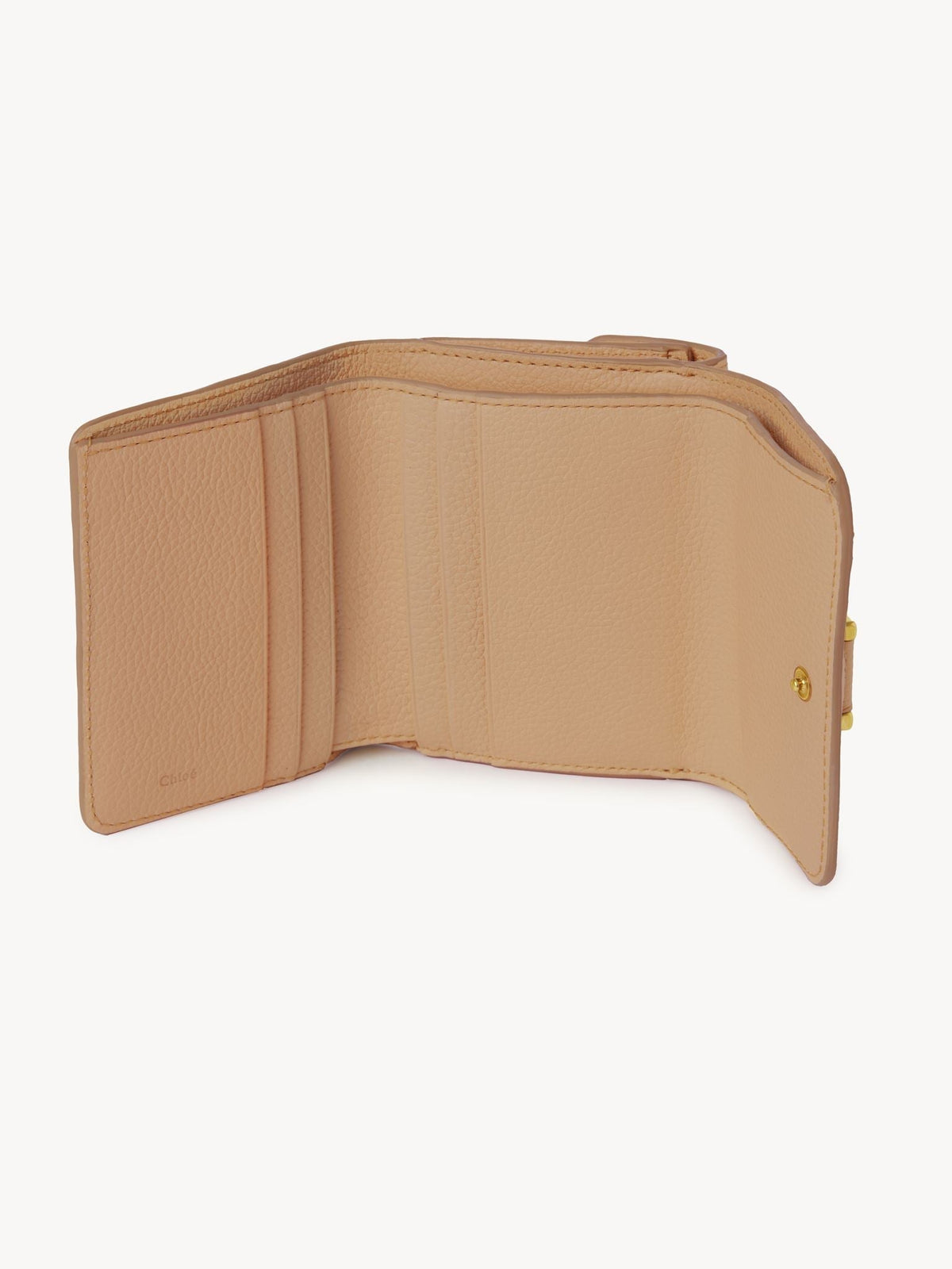 NO PORTE_Petit portefeuille à trois volets Marcie en cuir - Light Tan
