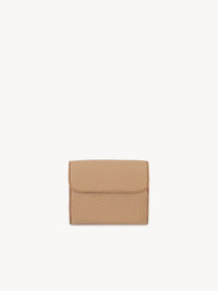 NO PORTE_Petit portefeuille à trois volets Marcie en cuir - Light Tan