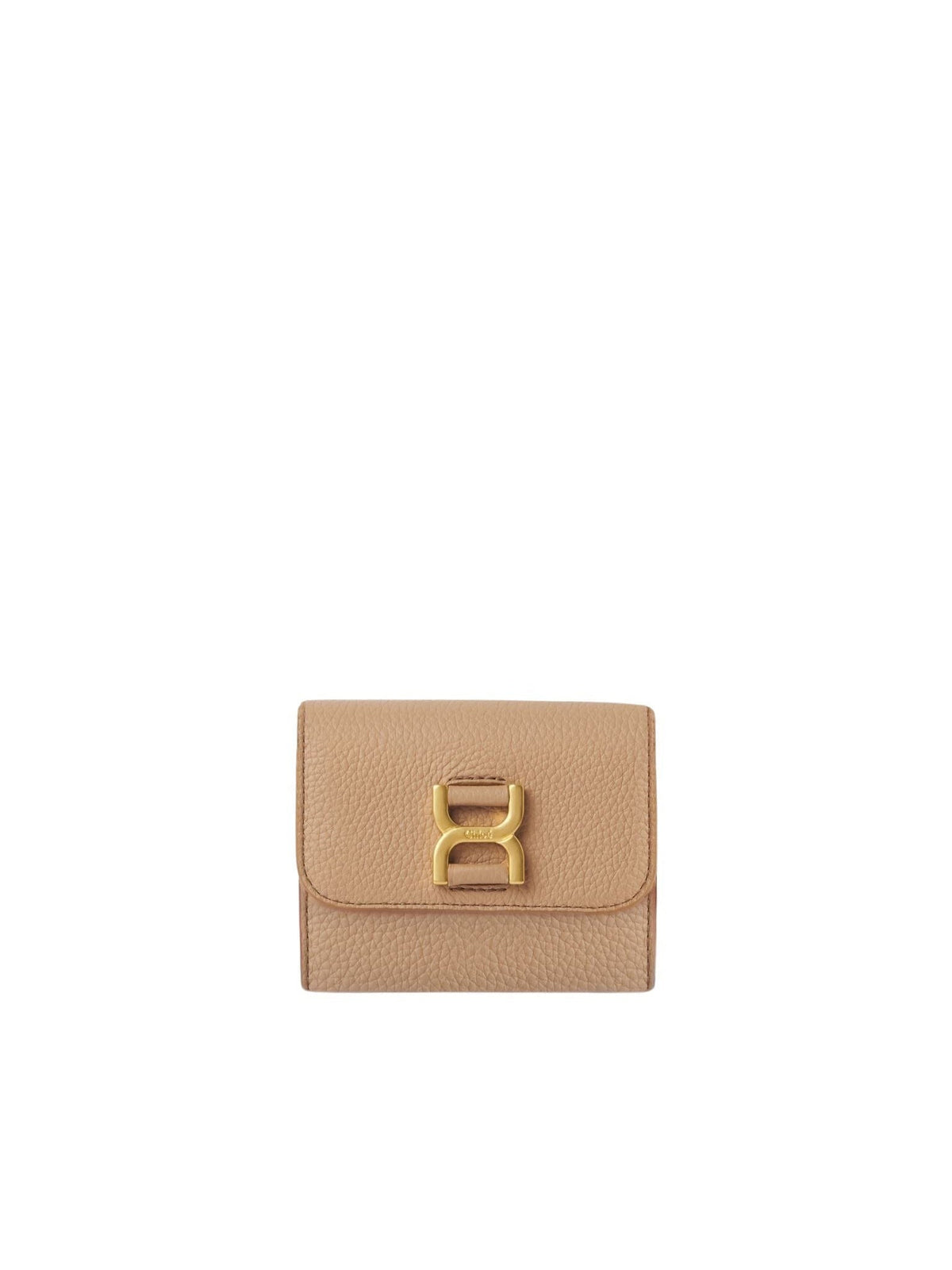 NO PORTE_Petit portefeuille à trois volets Marcie en cuir - Light Tan