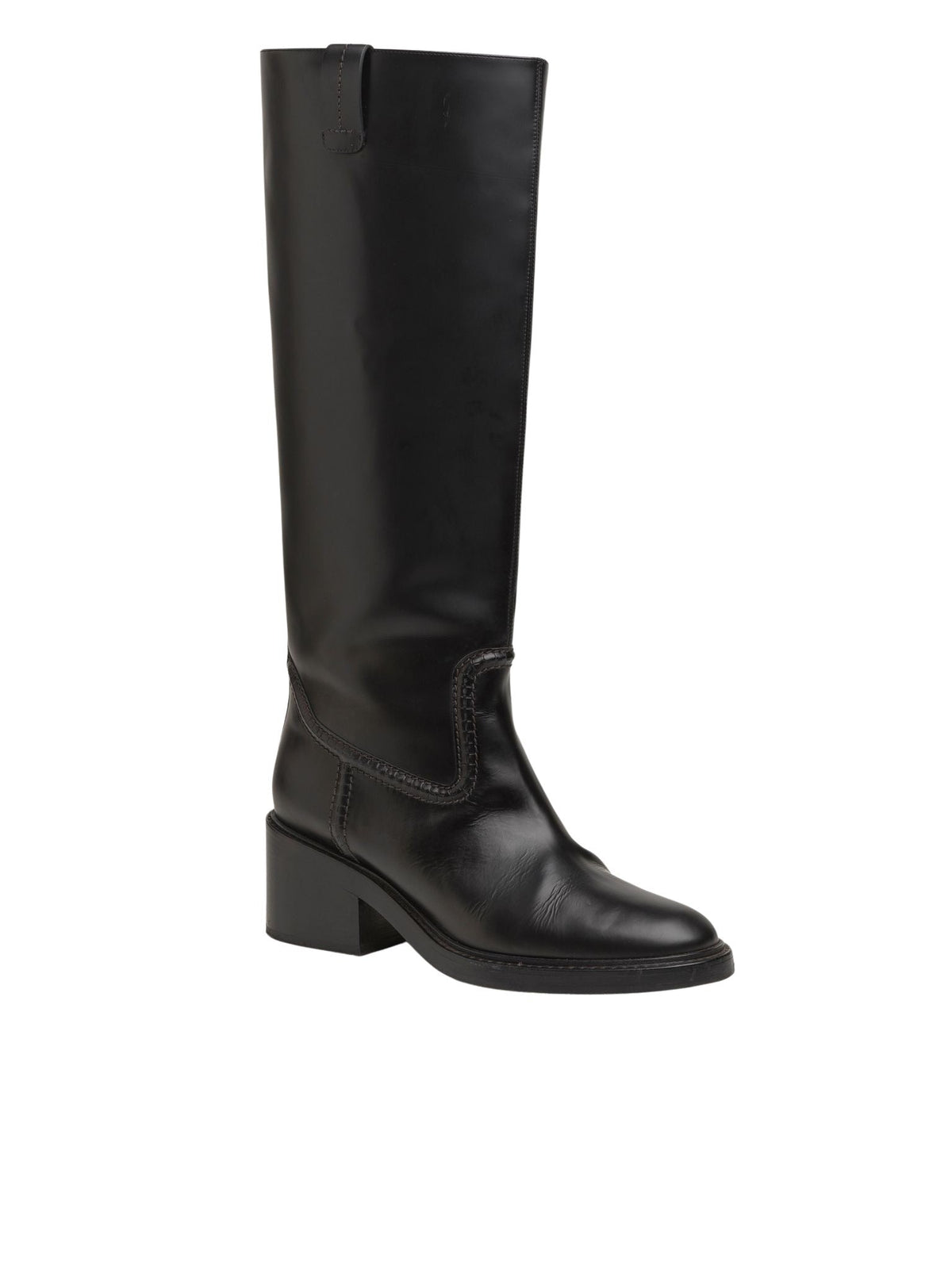 OK PORTE_Bottes Mallo en cuir - Black