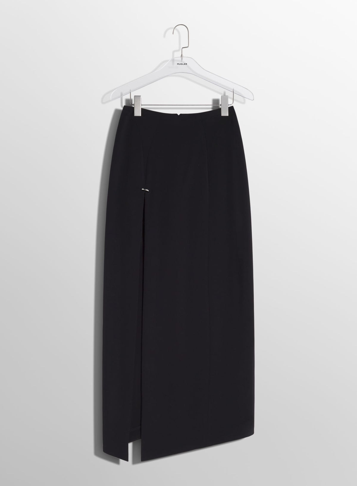 BLACK PIERCED PENCIL SKIRT