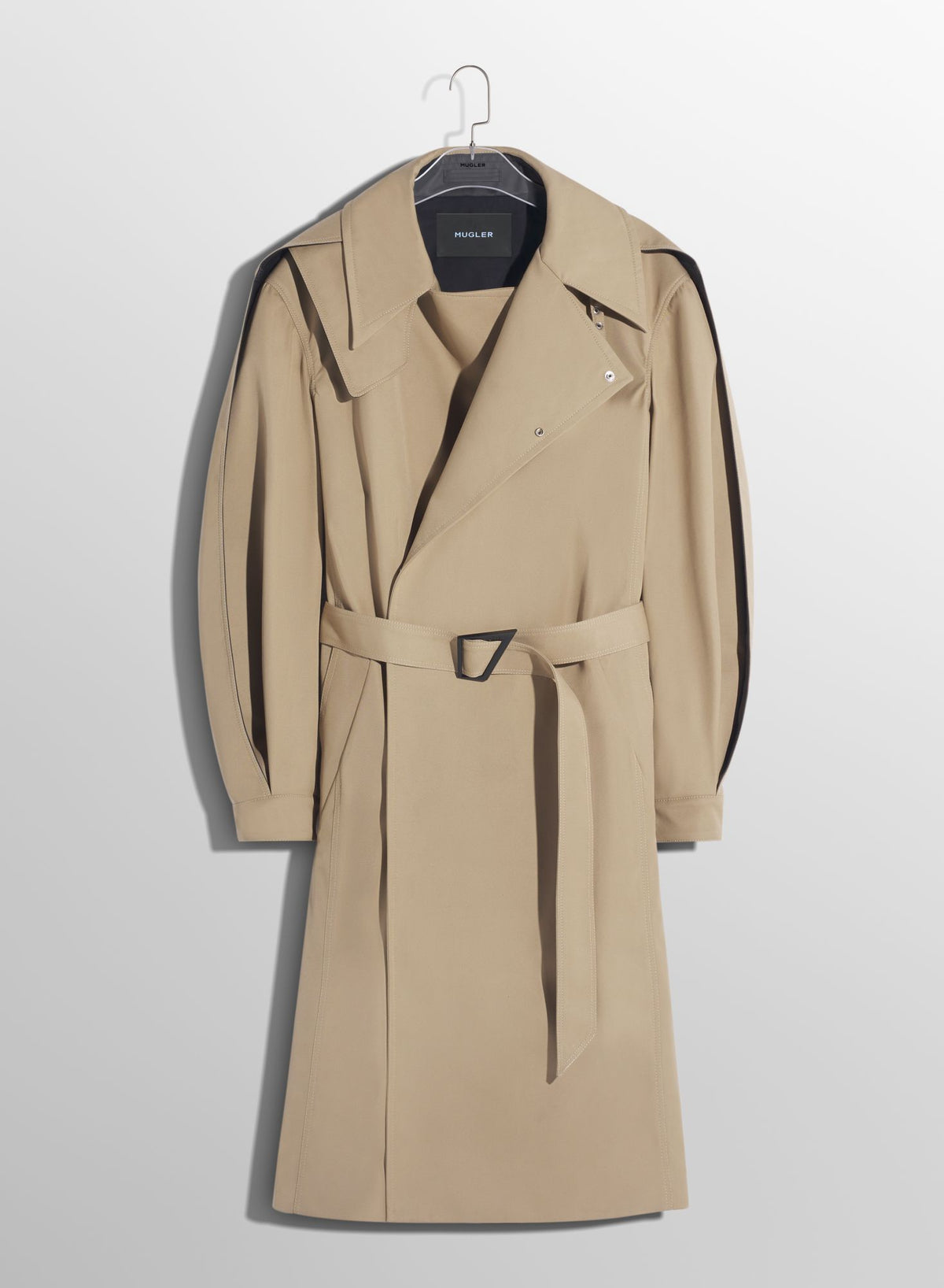BEIGE BELTED TRENCHCOAT