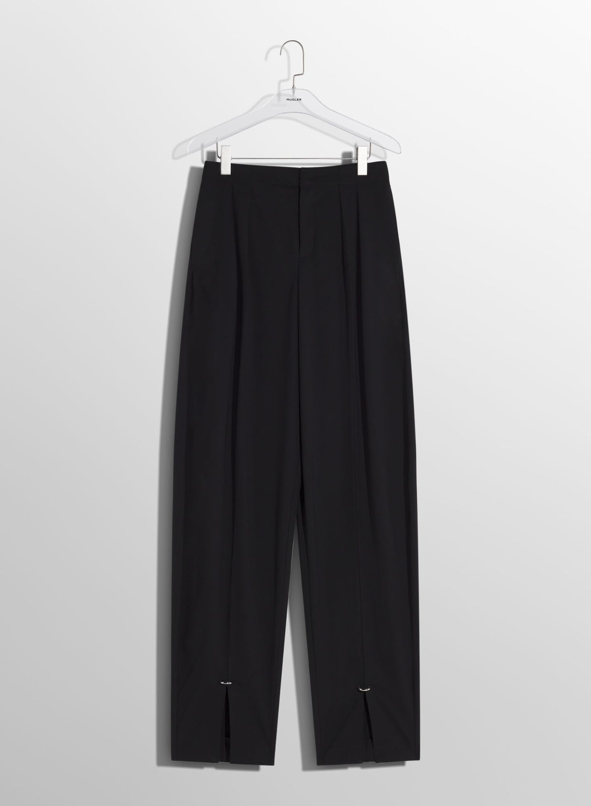 OFF-WHITE PIERCED LOOSE TAILORED TROUSERS
