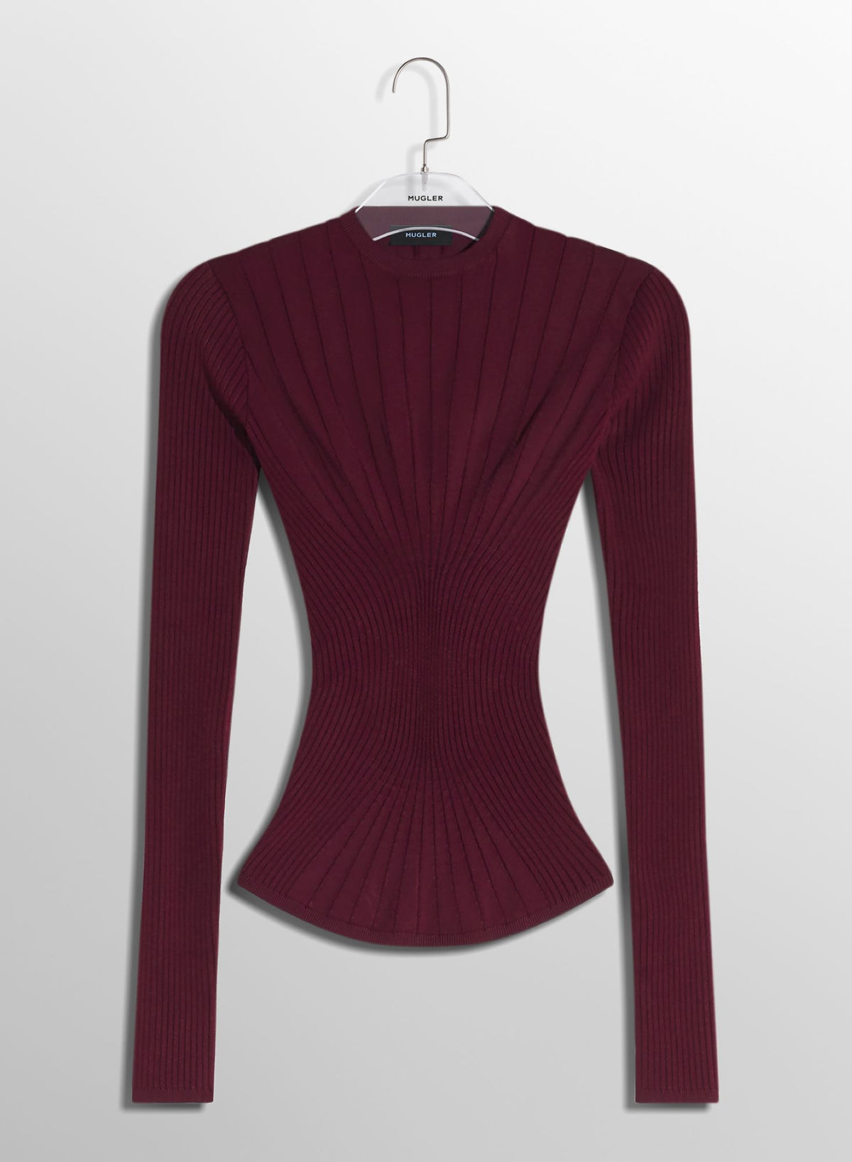 WHITE FITTED KNIT TOP