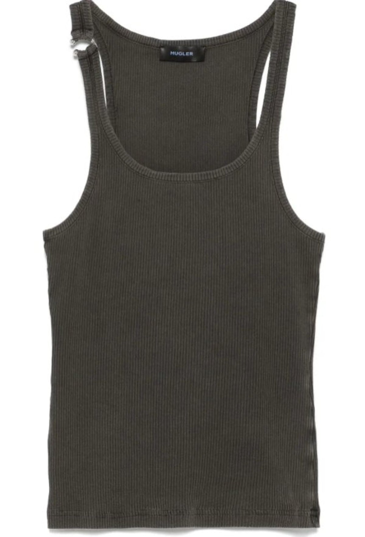 WHITE PIERCED TANK TOP