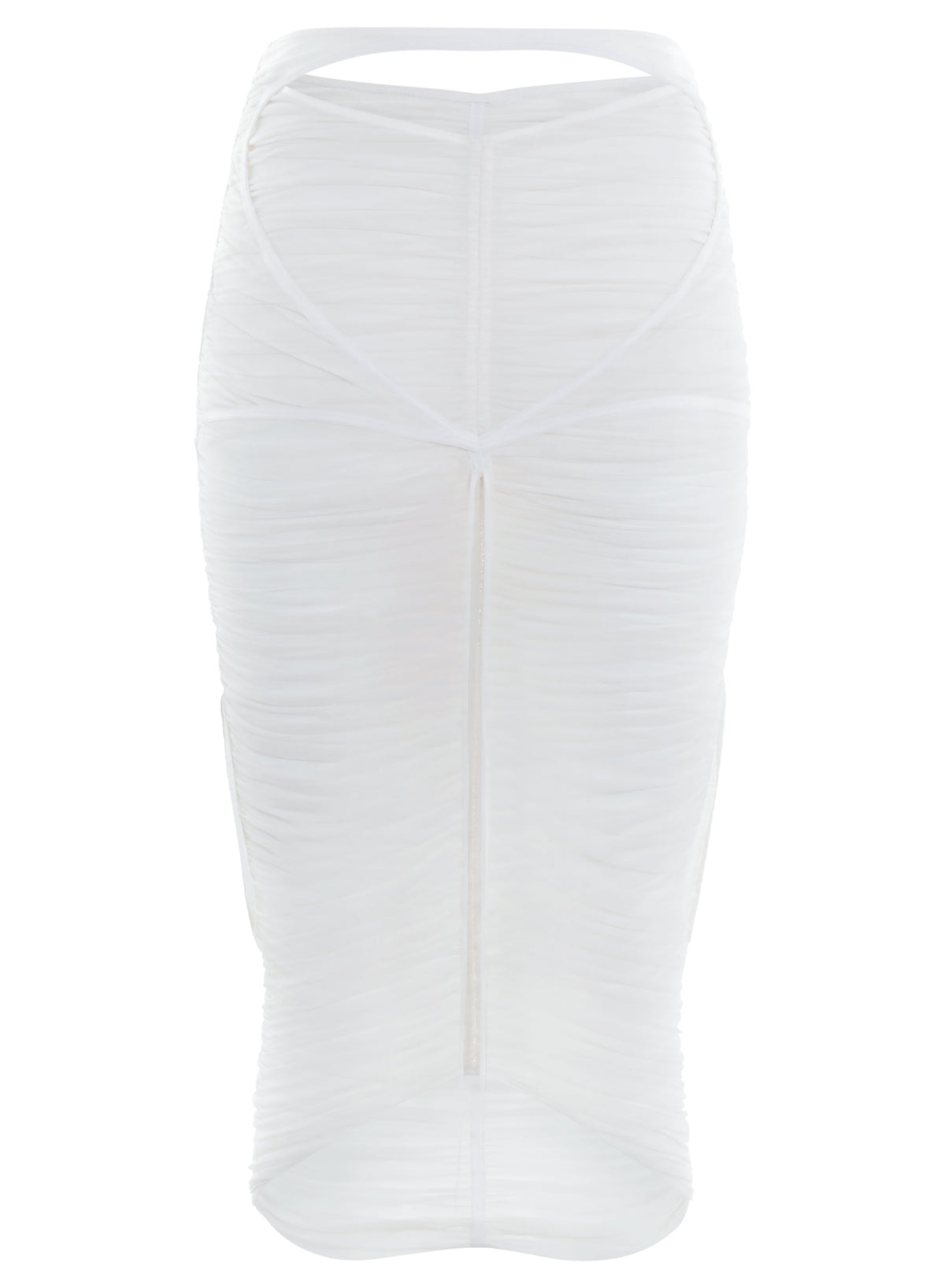 CUT-OUT MESH SKIRT