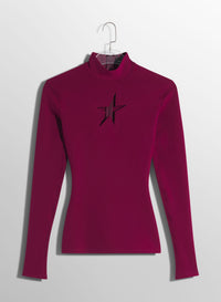 DEEP RED STAR TOP