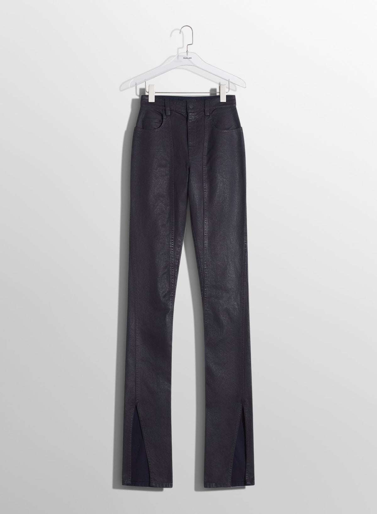 MIDNIGHT BLUE WAXED SKINNY JEANS