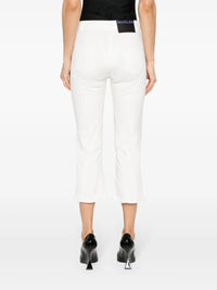 WHITE CAPRI DENIM PANTS