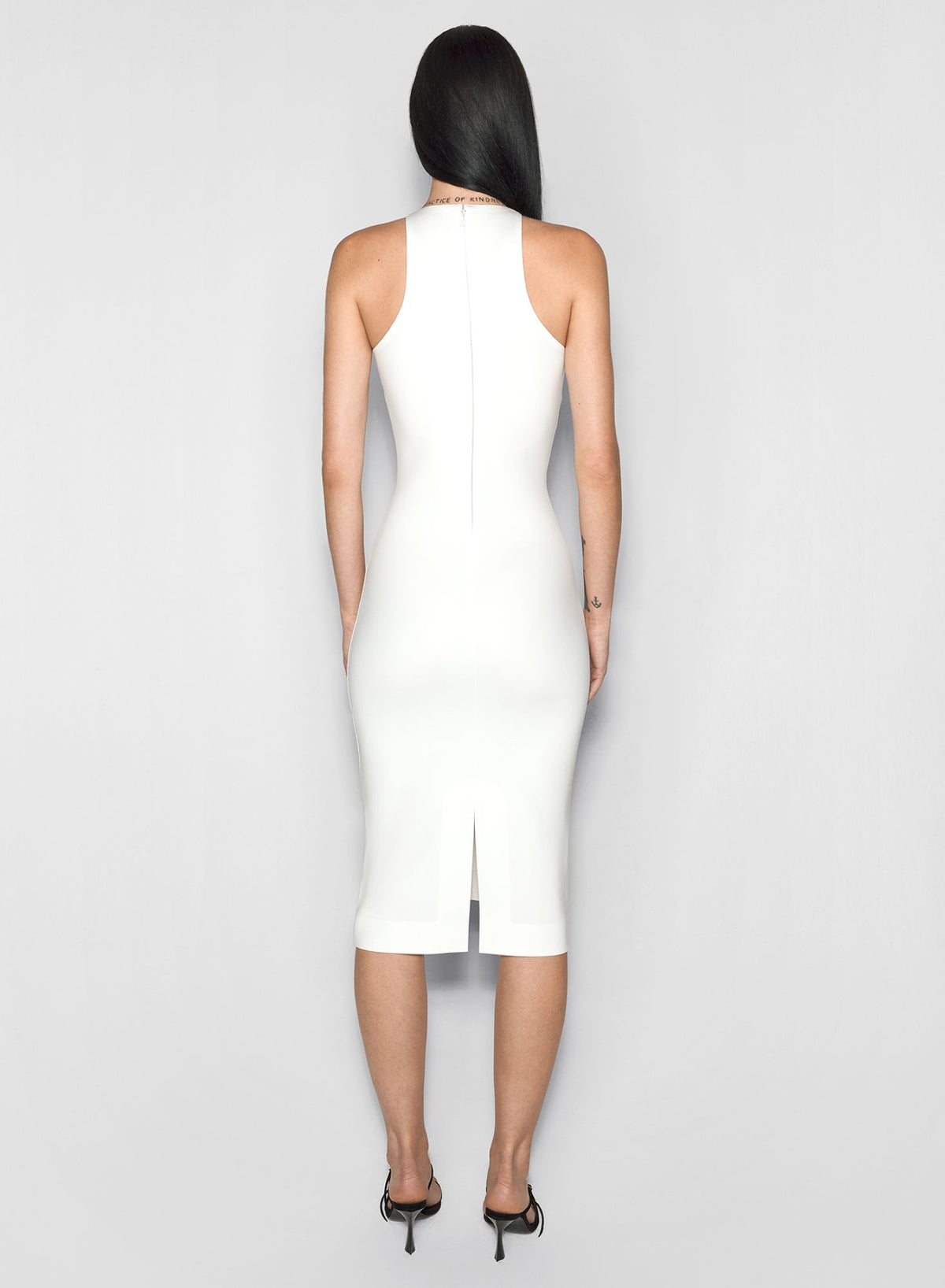 WHITE STAR SLEEVELESS DRESS