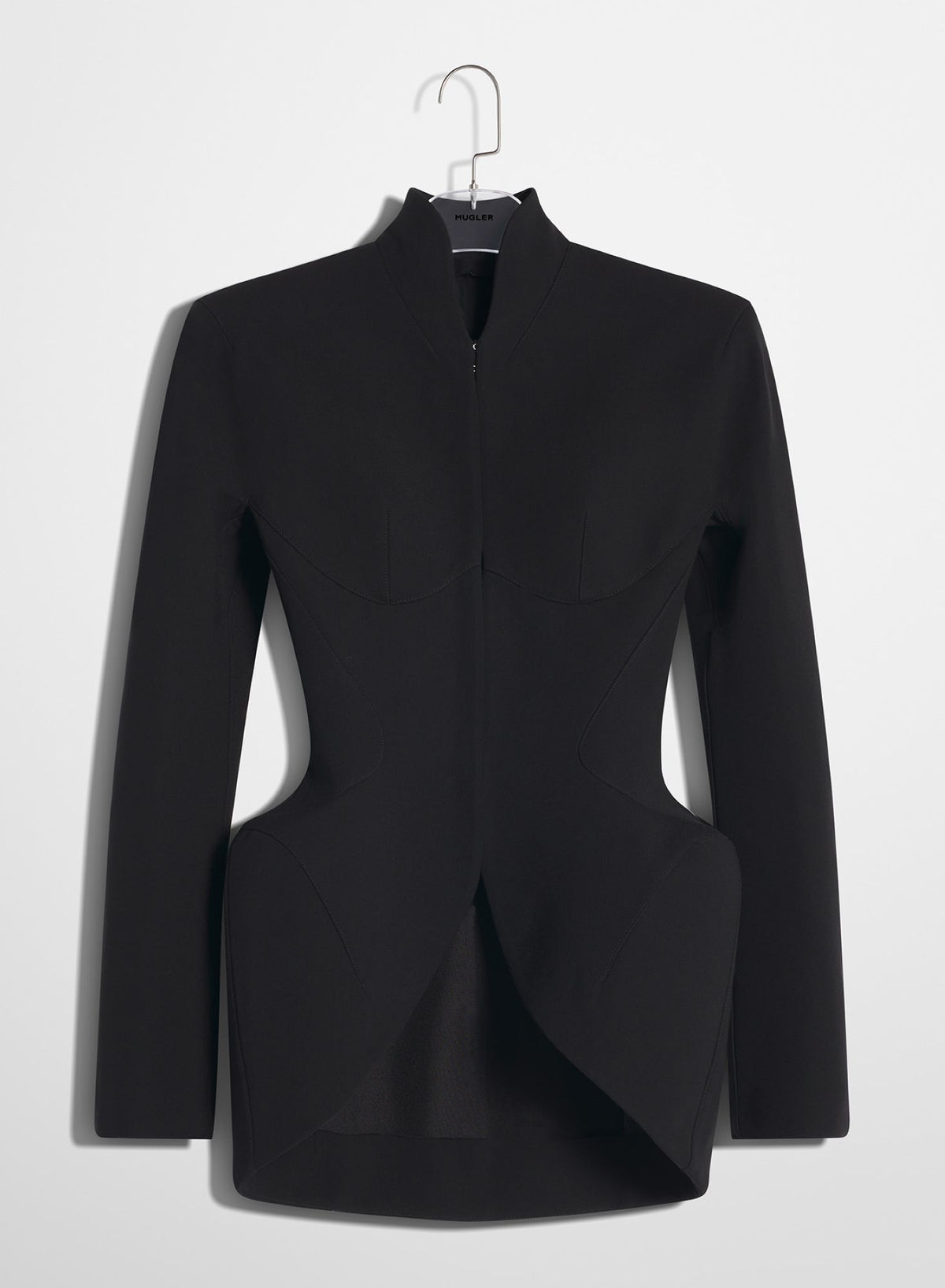 BLACK HOOK & EYE SCULPTURAL JACKET