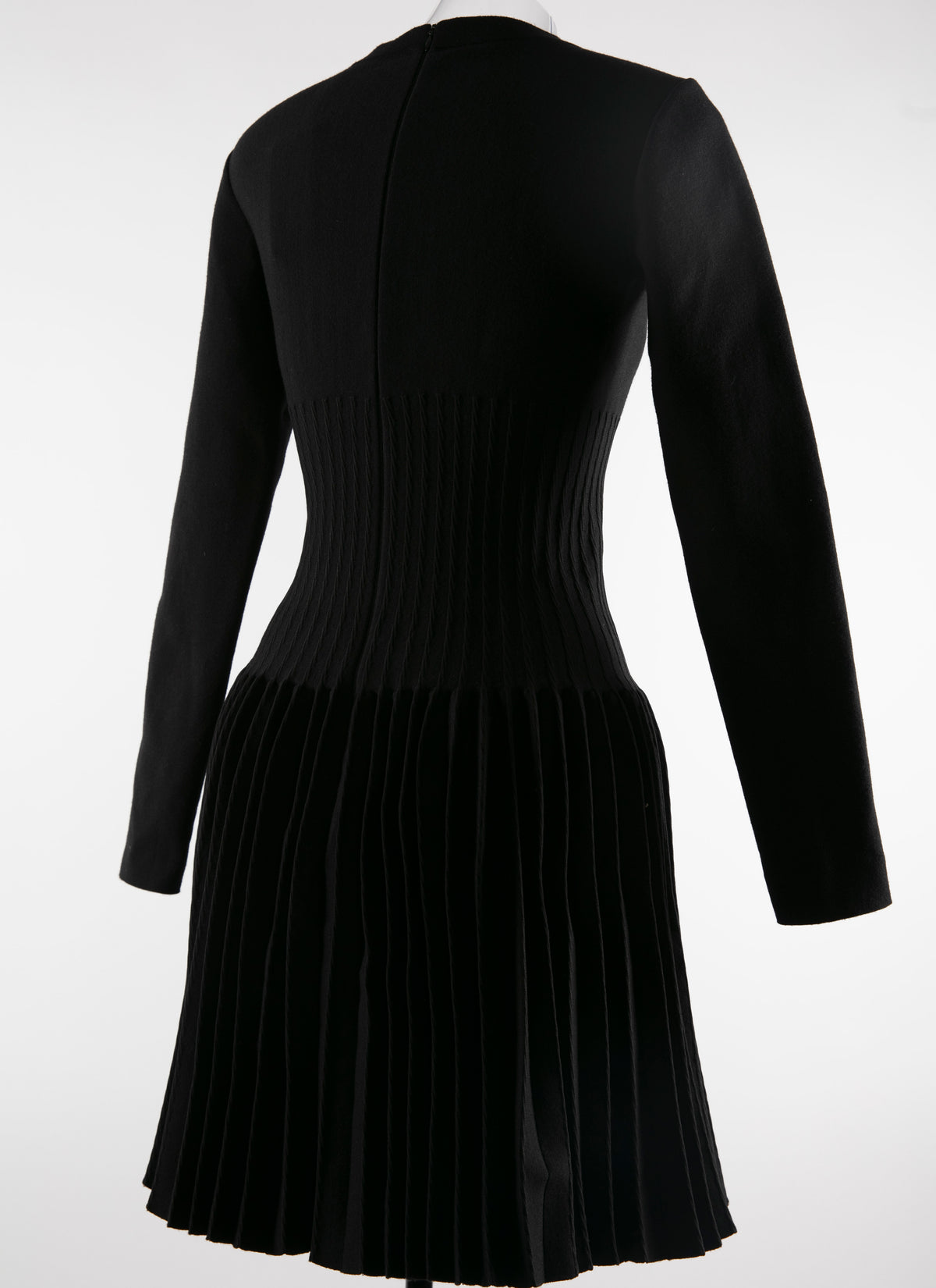 Robe courte sans manches en laine - Noir