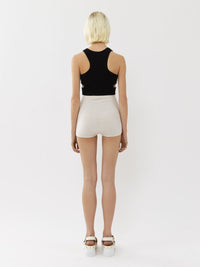 OK PORTE_Short taille haute en laine - Iconic Milk