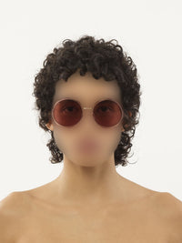 OK PORTE_Lunettes de soleil Honoré - Gold & Burgundy