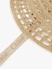 OK PORTE_Chapeau Woody ajouré - Straw Beige