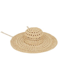 OK PORTE_Chapeau Woody ajouré - Straw Beige
