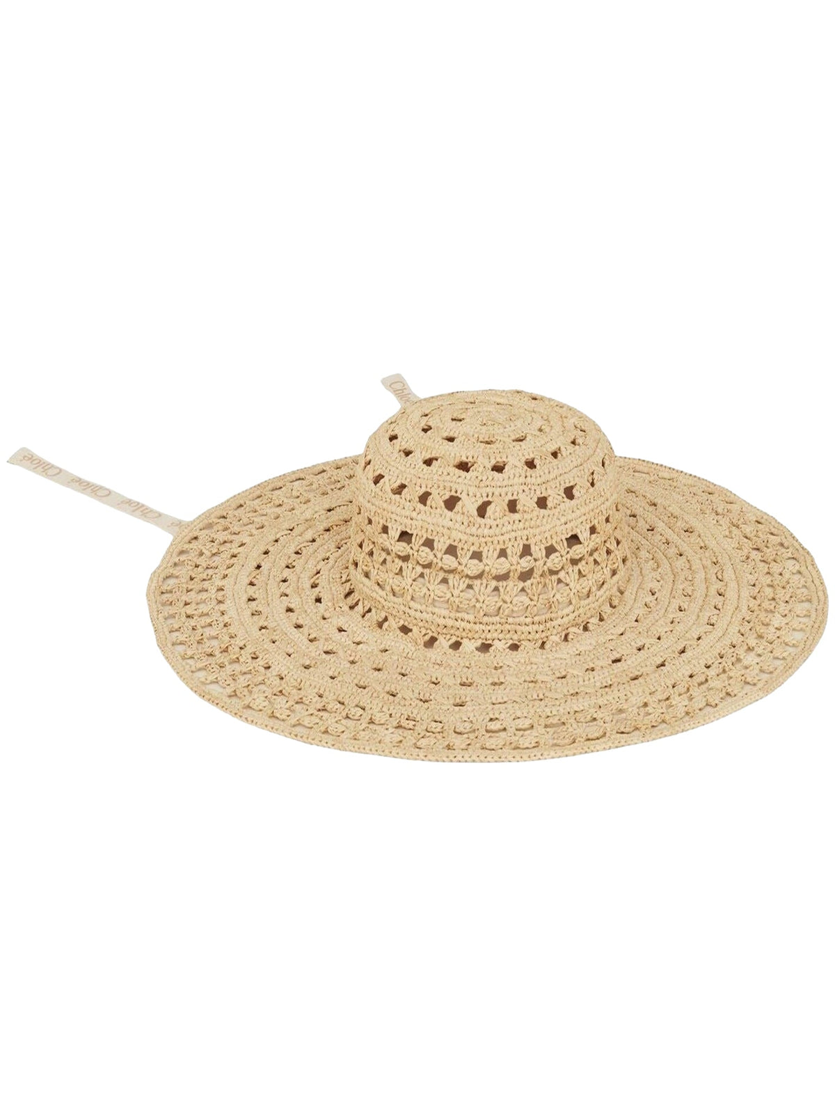OK PORTE_Chapeau Woody ajouré - Straw Beige