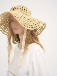 OK PORTE_Chapeau Woody ajouré - Straw Beige
