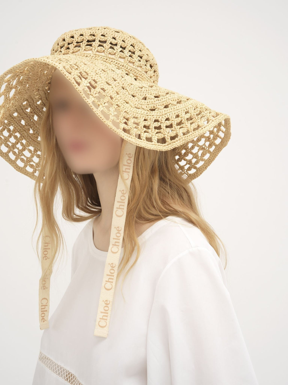 OK PORTE_Chapeau Woody ajouré - Straw Beige
