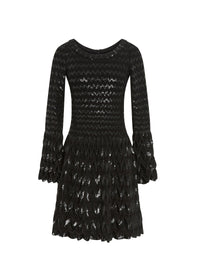 Wool Belize long sleeve dress - Black