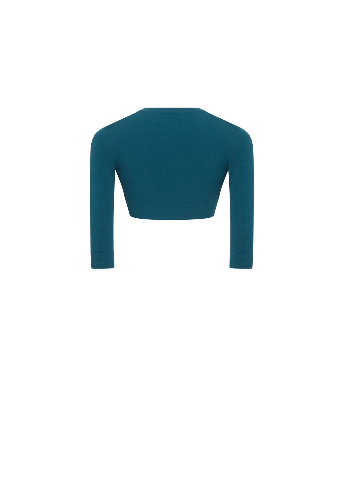 Long-sleeved knitted button-down cardigan - Petroleum Blue