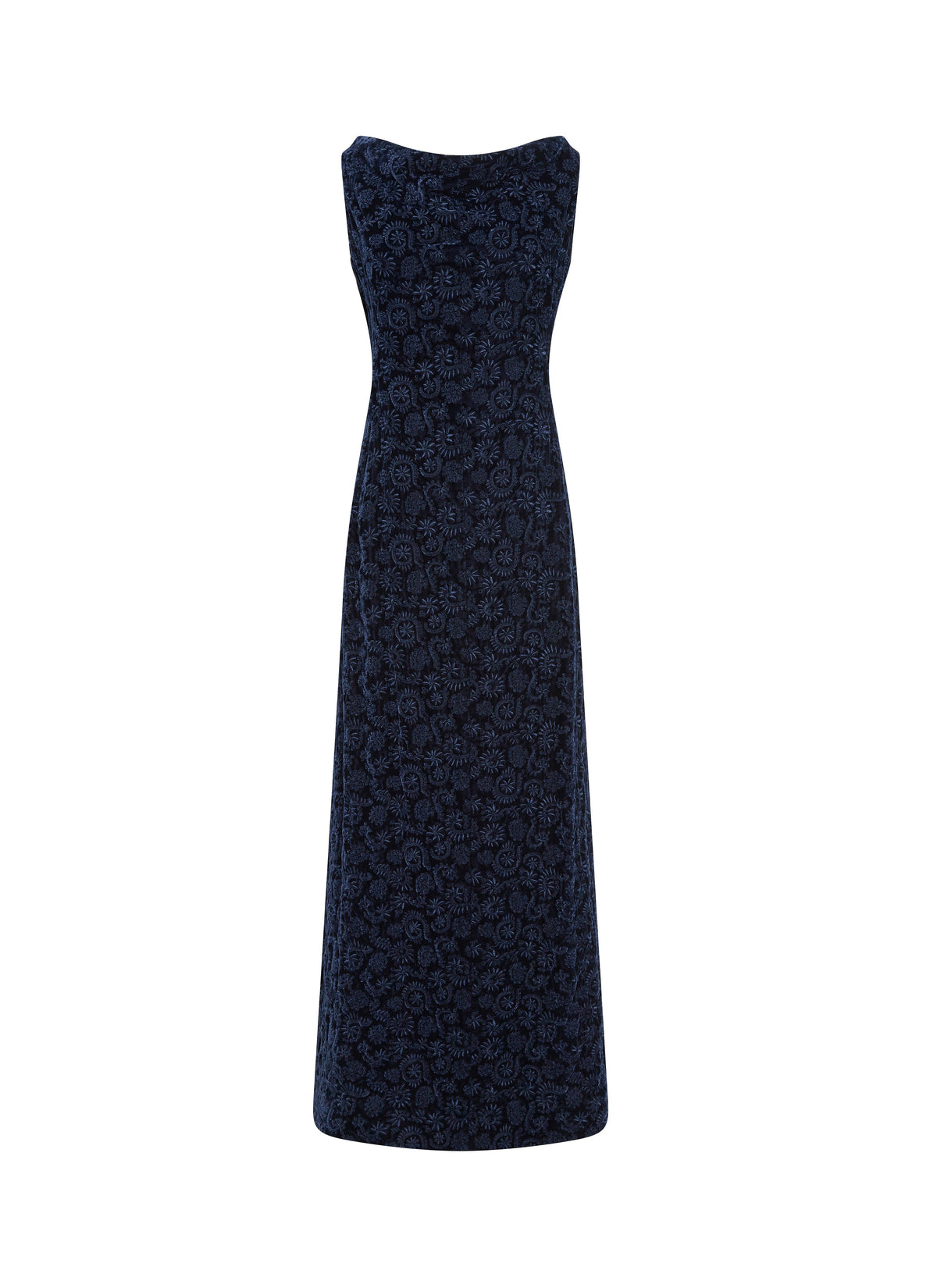 Sleeveless floral embroidered maxi dress - Nuit