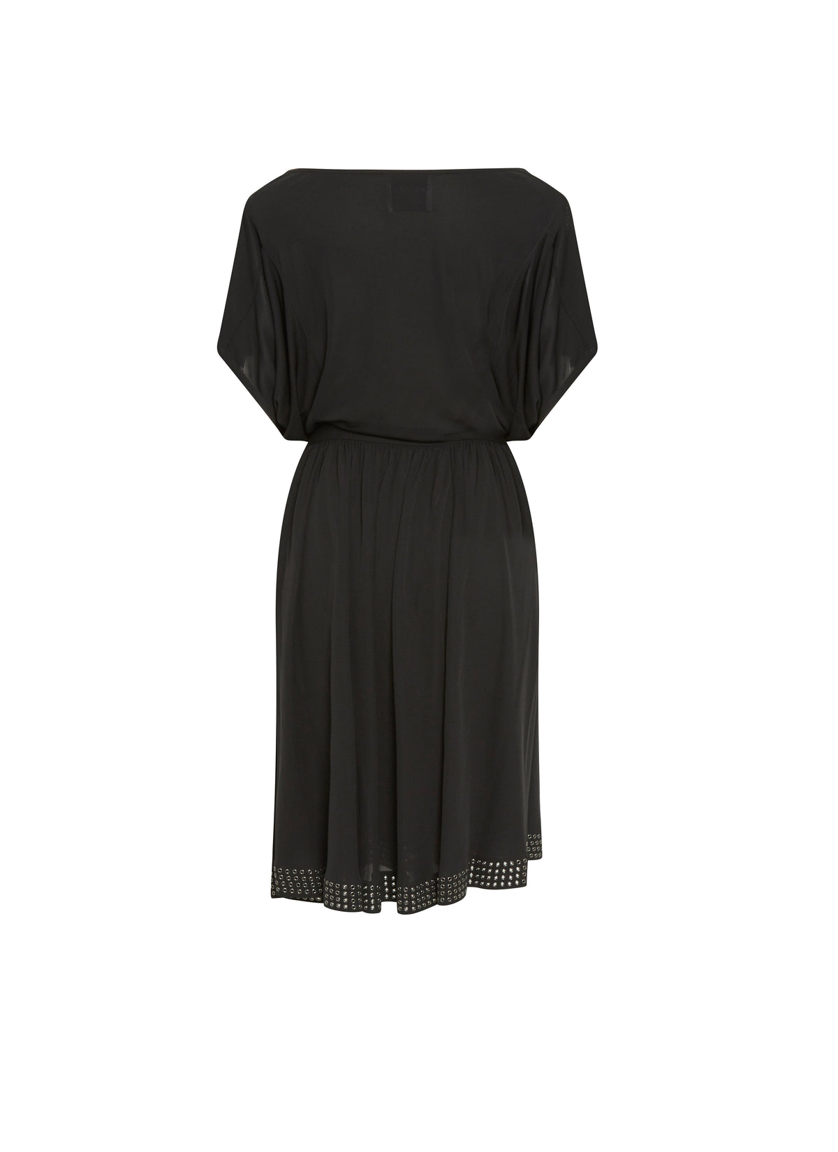 Short-sleeved flowing dress - Black intense