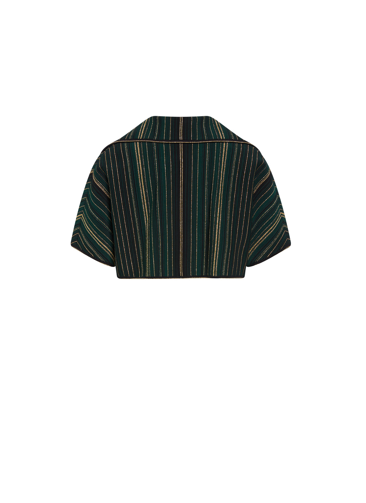 Short-sleeved cardigan Knitted kimono - Black & Green