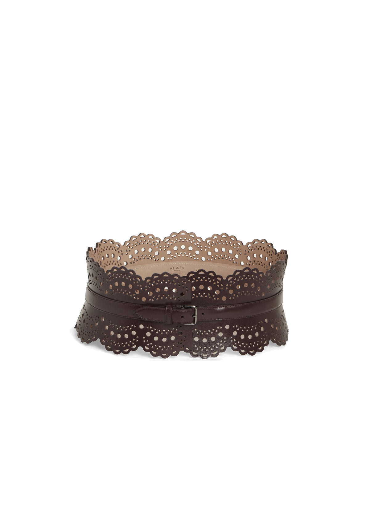Ceinture corset cloutée en cuir - Almandite