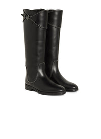 Cavaliere boots in leather - Black intense