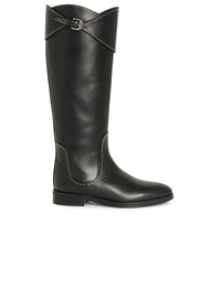 Cavaliere boots in leather - Black intense