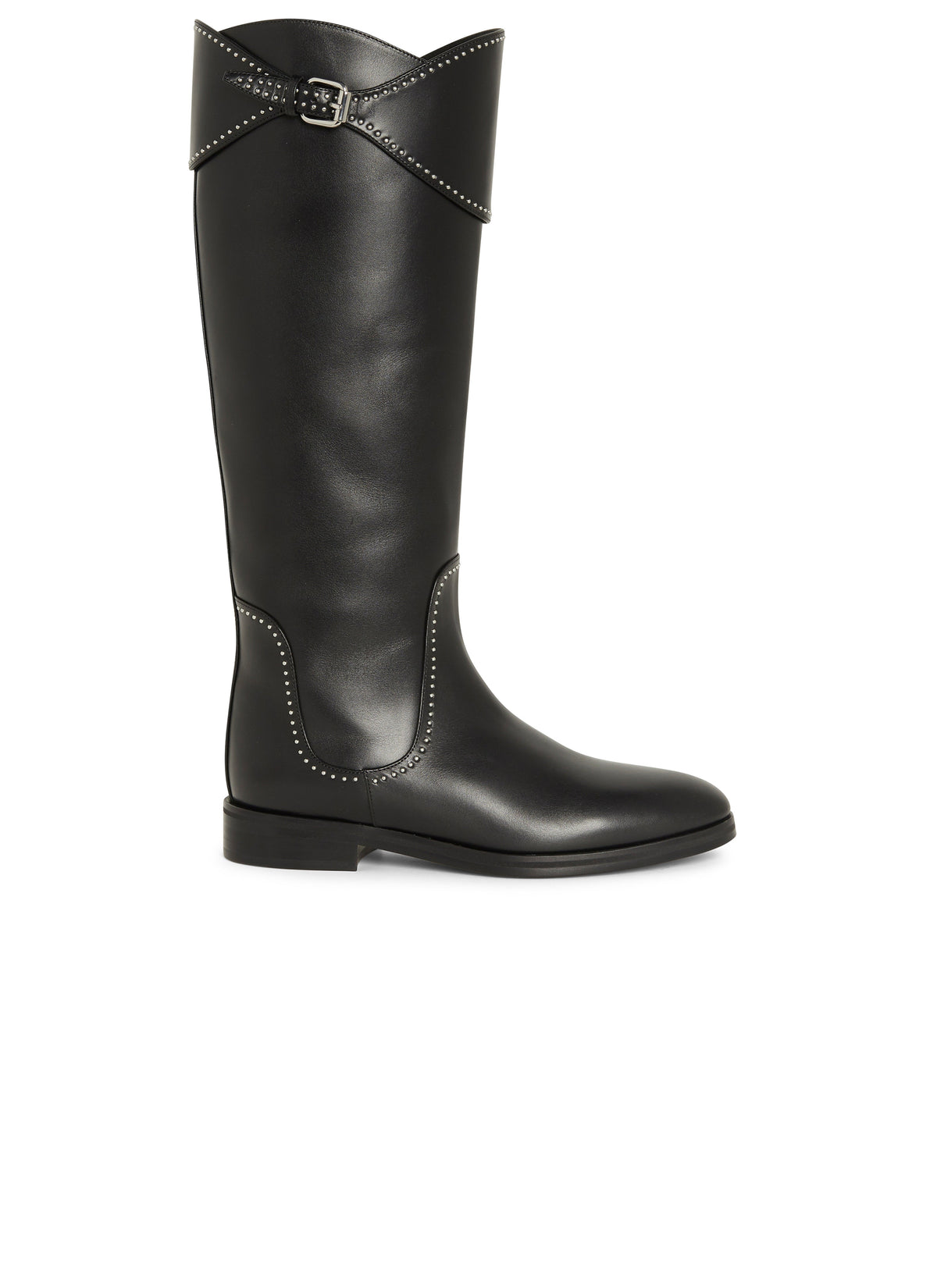 Cavaliere boots in leather - Black intense