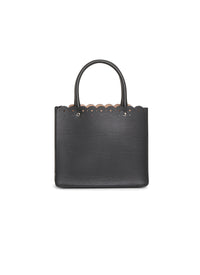 Garance Carrera Fiori bag, openwork trim, leather - Black