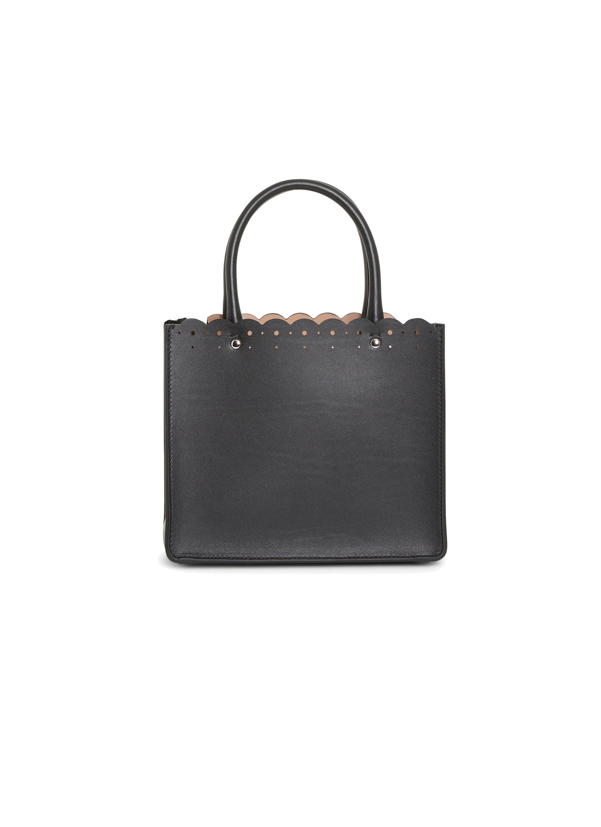 Garance Carrera Fiori bag, openwork trim, leather - Black