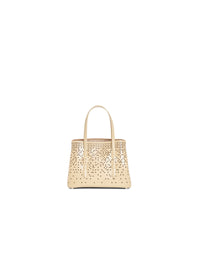 Palm Fiori mini bag in leather - Sand