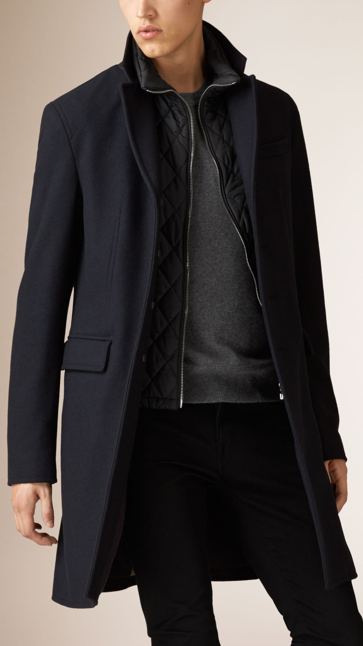 M S BREASTED COAT MARINE