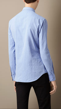 M CASUAL SHIRT LS BLEU CIEL