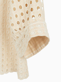 OK PORTE_Chemisier brodé en soie - Shadow Pink