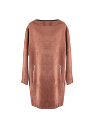 Pull métallisé à coupe ample - Tabac