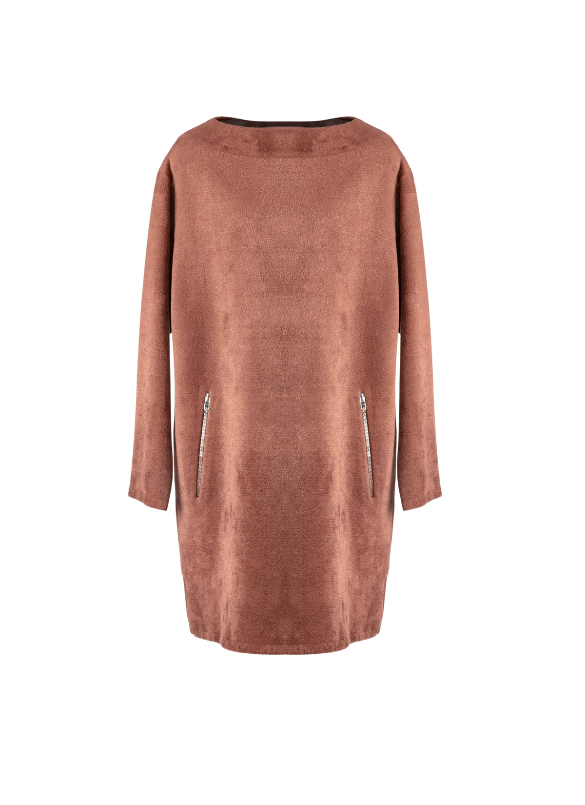 Pull métallisé à coupe ample - Tabac
